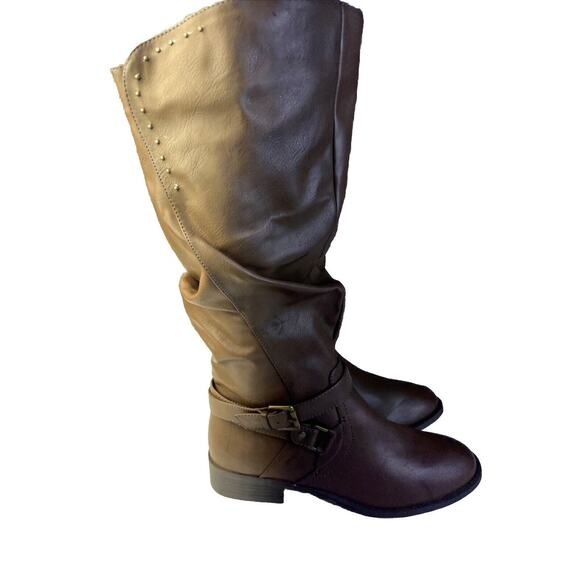 White Mountain Leto Brown Slouch Riding Boot NEW 8.5 - Picture 3 of 9